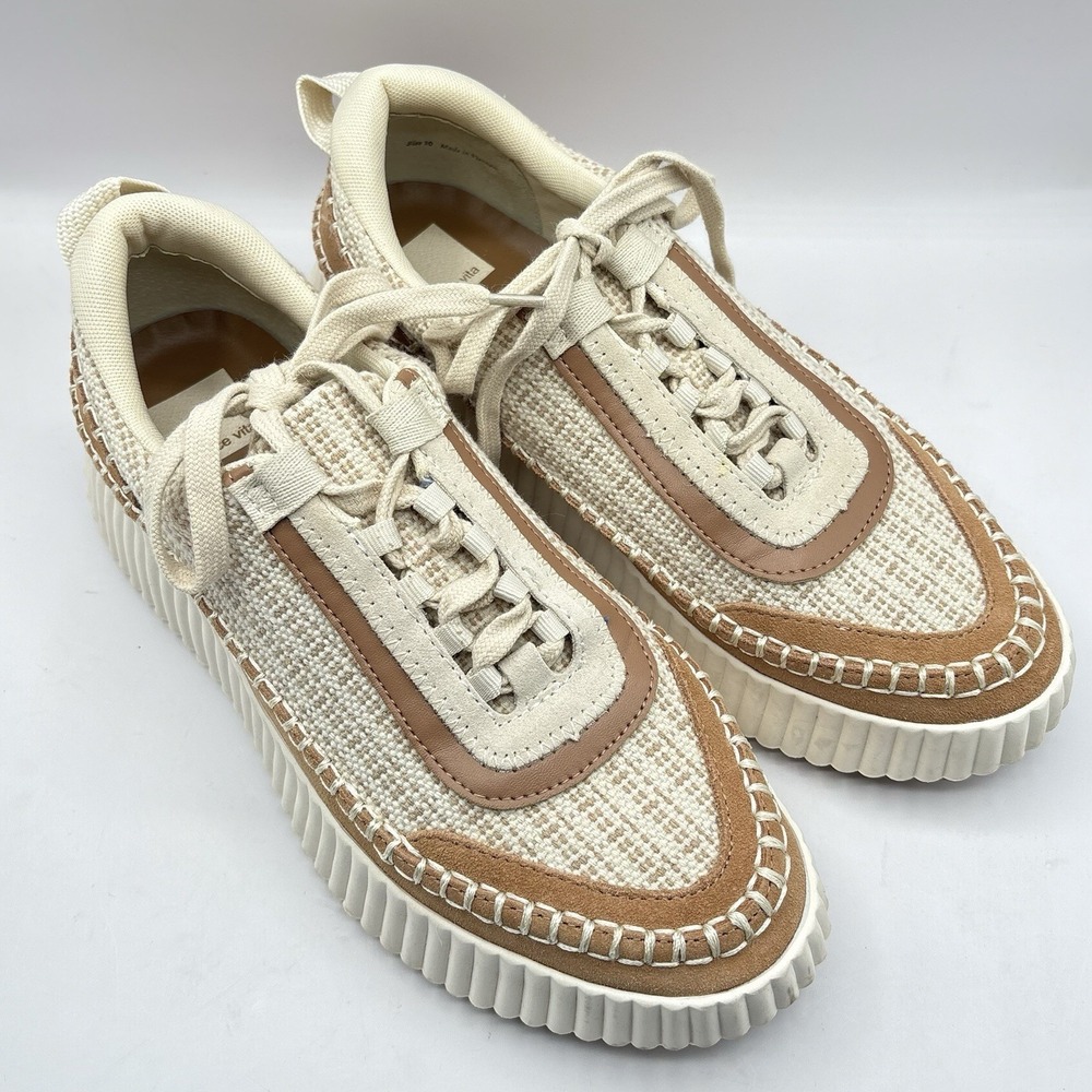 Dolce Vita Dolen Sneaker Womens Size 10 Tan And Cream - Picture 2 of 9